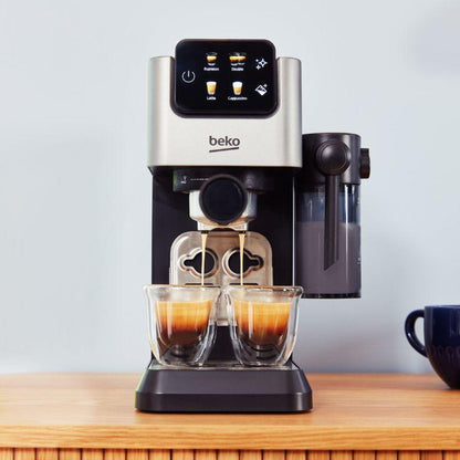 Beko CaffeExperto Semi-Automatic Espresso Coffee Machine with Integrated Milk Jug - Shado Coffee