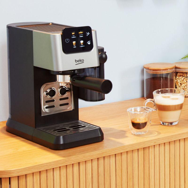 Beko CaffeExperto Semi-Automatic Espresso Coffee Machine with Integrated Milk Jug - Shado Coffee